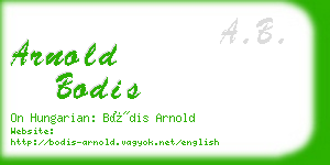 arnold bodis business card