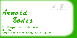 arnold bodis business card